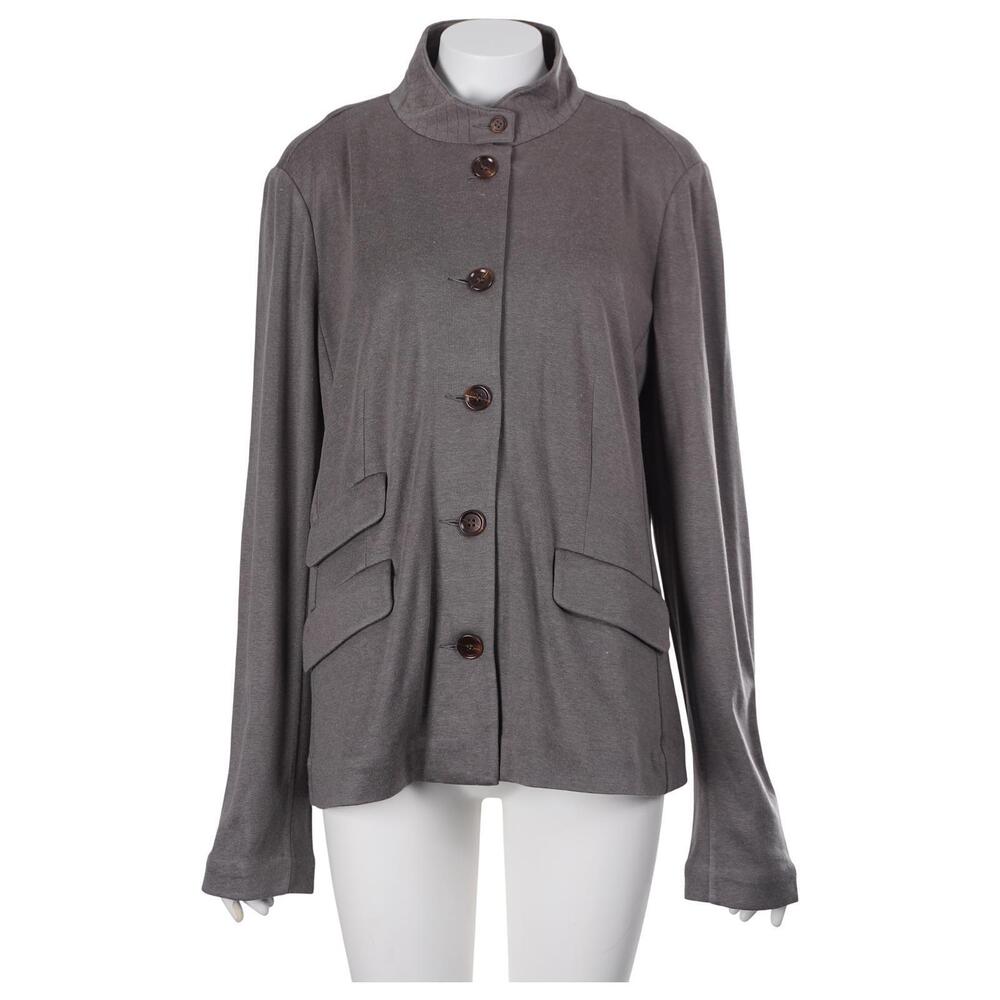 NWOT Sundance Blazer XL Gray Wool Blend Knit Pockets Button Front Jacket